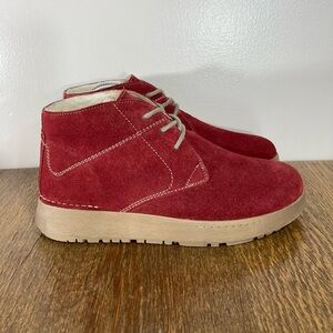 New Josef Seibel Anna 08 Red Suede Ankle Boot Women’s Size 9-9.5